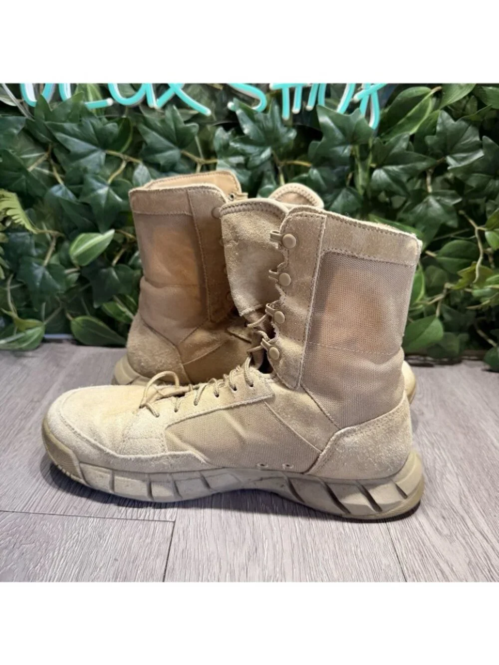 Oakley Boots Mens Size 9 Beige Suede Combat Tactical Military 11188-889